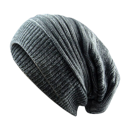 Πλεκτό καπέλο Beanie για άνδρες και γυναίκες, oversized slouchy ζεστό χειμωνιάτικο καπέλο με 2