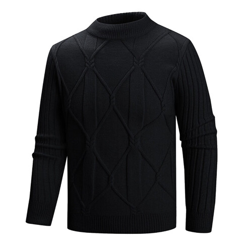 Pulls de Noël moches pour hommes, pull à col roulé mi-long, pull tricoté tendance et décontracté