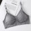 Plus size polstret amme-bh til kvinder, søvn- og graviditets-bh til amning, M-4XL, grå 4