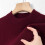 Herrenmode Stehkragenpullover Herbst Winter Freizeit Einfarbig Thermopullover Warm Strickpullover Top Herrenpullover (Weinrot, M) 5