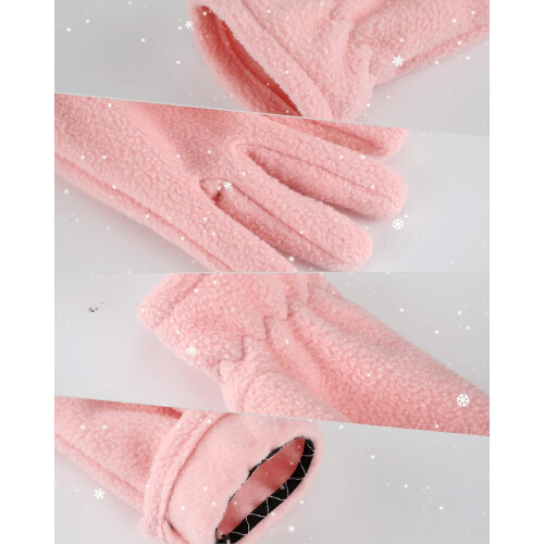 3 ζευγάρια παιδικά γάντια fleece για νεανικά χειμωνιάτικα ζεστά γάντια για ολόκληρα 1