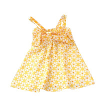 Småbørnsbabypiger Blomsterkjole Sommer Afslappet Rund Halsudskæring Ærmeløs Flagrende Print Ensfarvet Sommerkjole Strand Prinsessekjoler Til 3-4