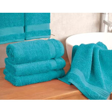 Handtücher fürs Badezimmer, 100 % Baumwolle, türkisches 4-teiliges Handtuchset, weiche, saugfähige Gesichtstücher, hellblaue Handtücher