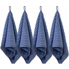 4er-Set blaue Mikrofaser-Handtücher für Badezimmer, Weihnachtsdekoration, schnelltrocknend, kleines Handtuchset für Bad und Küche, 35,5 x 75,2 cm