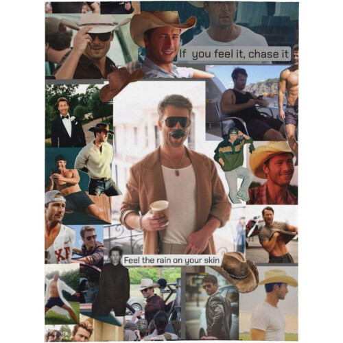 Κουβέρτα φανέλας Glen Character Powell Nap Κουβέρτα κλιματισμού Κουβέρτες καναπέ-κρεβάτι 1