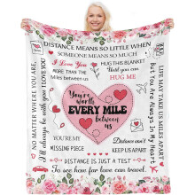Presentes para relacionamento à distância para ela – Manta de 152 x 127 cm, ideal para namorado, esposa e namorada.