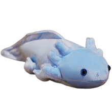 Cuscino decorativo in peluche a forma di axolotl, morbido e coccoloso – 45 cm, blu, decorazione kawaii per la casa e regalo per bambini