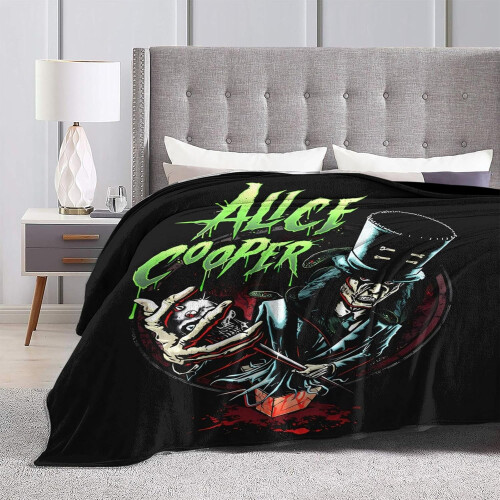 Κουβέρτα Alice Cooper με ριχτάρι, διακόσμηση δωματίου, φανελένιες κουβέρτες για 2