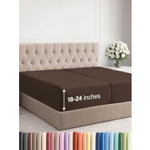 Extra tiefes Spannbettlaken für Kingsize-Betten – Passend für Matratzen mit einer Höhe von 46–61 cm, ultraweich, knitter- und farbbeständig,