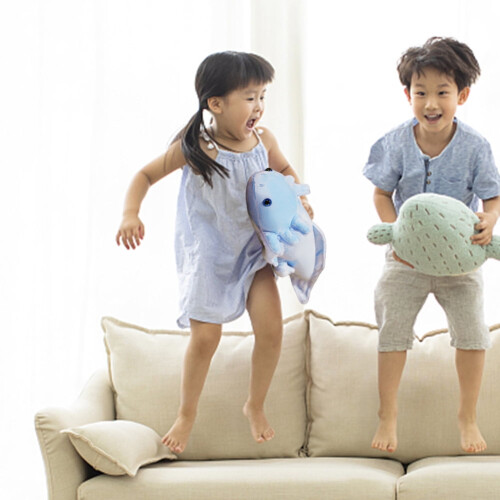 Ρεαλιστικό βελούδινο μαξιλάρι Axolotl, μαλακό παιχνίδι για χάδια – 17,8 ιντσών, μπλε, 2