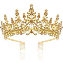 Kristallkönigin-Krone für Damen – Strass-Tiara, geeignet für Braut, Abschlussball, Schönheitswettbewerb, Halloween & Cosplay