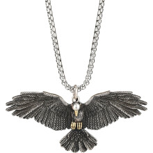 Hip-Hop-Halskette, Punk-Vintage-Anhänger, Kette mit Adler-Anhänger für Herren