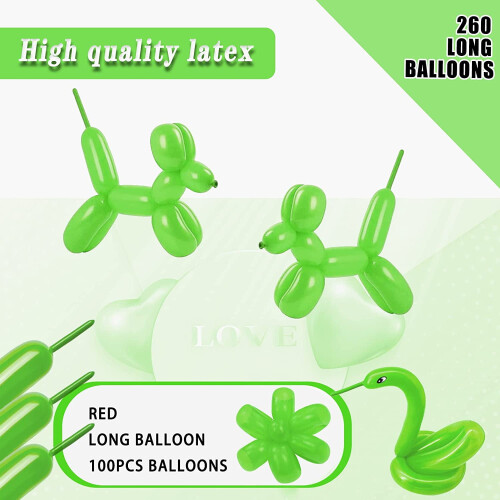 Balões de látex pretos de 260 polegadas (660 cm) - Pacote com 100 unidades 1