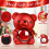 Šperkovnice Rose Hug Bear s pravými konzervovanými růžemi 2