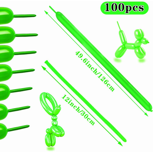 Balões de látex pretos de 260 polegadas (660 cm) - Pacote com 100 unidades 2