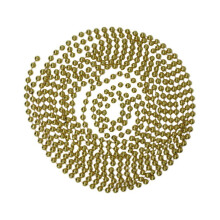 Ghirlanda di perline rotonde da 8 mm con catena, placcatura fissa, ciondolo per matrimoni, Natale, compleanni, decorazioni per palcoscenici (dorato,