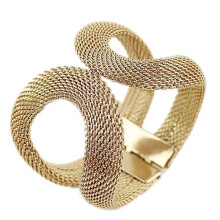 Kvinner Kul Mesh Bred Legering Vår Mansjett Armbånd Smykker Punk Bangle