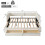 Beige Linen Extendable Sofa Bed with Storage 2