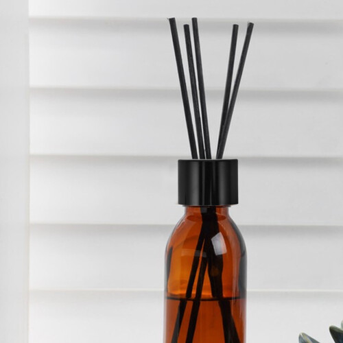 10 bouchons de flacon diffuseurs à roseaux en métal noir, 2,7 cm