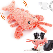 Wiggly Lobster interactief hondenspeelgoed - Slim, bewegingsgeactiveerd huisdierspeelgoed tegen verveling, oplaadbaar en leuk voor honden van alle