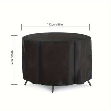 Housse de protection ronde imperméable 600D pour mobilier de jardin