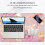 XXL Mouse Pad 31,5"x11,8", Αντιολισθητική βάση από καουτσούκ, ραμμένες άκρες, αδιάβροχη, ροζ 3