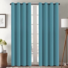 Zasłona zaciemniająca Storm Blue, szer. 52" x dł. 108", termoizolacyjna, przelotka u góry, energooszczędna — kompatybilna ze standardowymi