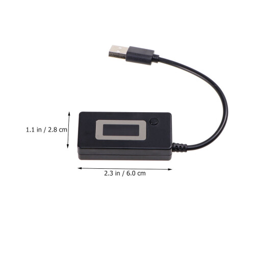 Testador de eletricidade em plástico preto, 1 peça, 2,4 x 1,1 x 0,4 polegadas. 1