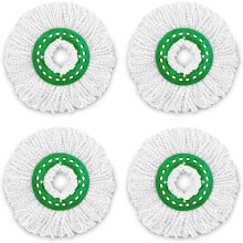 Lot de 4 tĂŞtes de balai Ă franges rotatives compatibles avec le Libman Tornado, recharges en microfibre lavables
