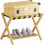 Bamboo Luggage Rack with Lower Storage Shelf 1