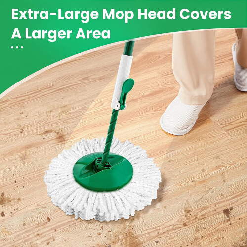 4-pak spin-moppehoveder kompatible med Libman Tornado, vaskbare mikrofiberrefills 2