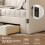 Beige Linen Extendable Sofa Bed with Storage 5