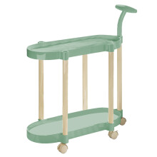 Chariot robuste à 2 niveaux avec roues et poignées