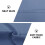 Cortinas Blackout Azul Acinzentado 52x63 polegadas Conjunto de 2 com Bolso para Varão 6