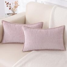Clúdaigh Piliúir Chenille 12x20 orlach, Tacar de 2