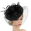 Damfascinator i polyester med fjäder och blomma 3