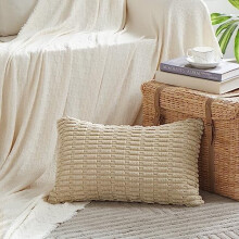 Obliečky na vankúše z menčestrového materiálu na bedrovú oblasť 12x20 palcov (30x50 cm), mäkké pevné obdĺžnikové obliečky na vankúše