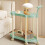 Plastic Storage Rack with Wheels Multi-Layer Removable 1 5
