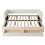 Beige Linen Extendable Sofa Bed with Storage 7