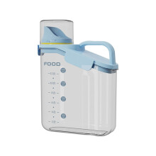 Conjunto de 95 oz (2,8 litros) de recipientes herméticos para armazenamento de alimentos com bico dosador, livres de BPA, transparentes, ideais para