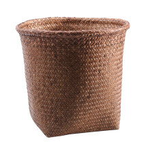 Corbeille à papier tressée en paille (1 pièce)