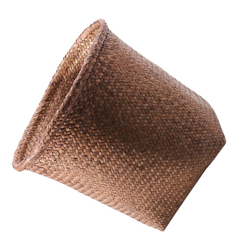 Corbeille à papier tressée en paille (1 pièce) 1