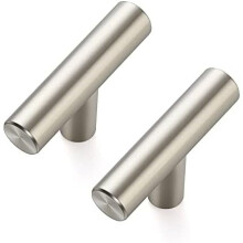 Lot de 45 poignées de meuble de 5 cm (2 pouces) de longueur, en acier inoxydable nickel brossé, pour tiroirs de cuisine et placards.