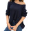 Hässliche Weihnachtspullover für Damen, modischer Langarm-Strickpullover mit schulterfreiem Oberteil, lässiges Top 1