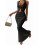 Women's twist front halter top and skirt set 3