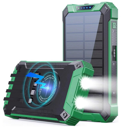 Φορητός φορτιστής Super10000mAh4USB με ηλιακή ενέργεια, φακός για κινητό τηλέφωνο