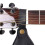 Halsrem til guitar i læder, 3 stk., sort 4