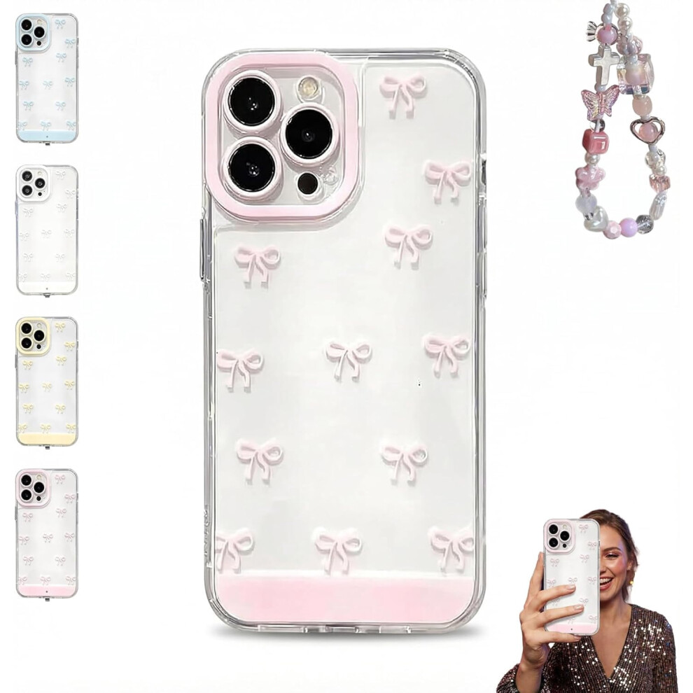 Vibrant Led Bowknot Phone CaseâCompatible With Iphone 11Â17 Pro/Pro Max, Call Flash, Raised Bezel, Pink 9450273730288