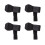 OUNONA4 pezzi Clip per microfono wireless resistenti e pratiche Supporto per microfono in plastica nero 3