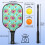 Pickleball-padlesett i blomsterfiber, 2 padler + 2 4
